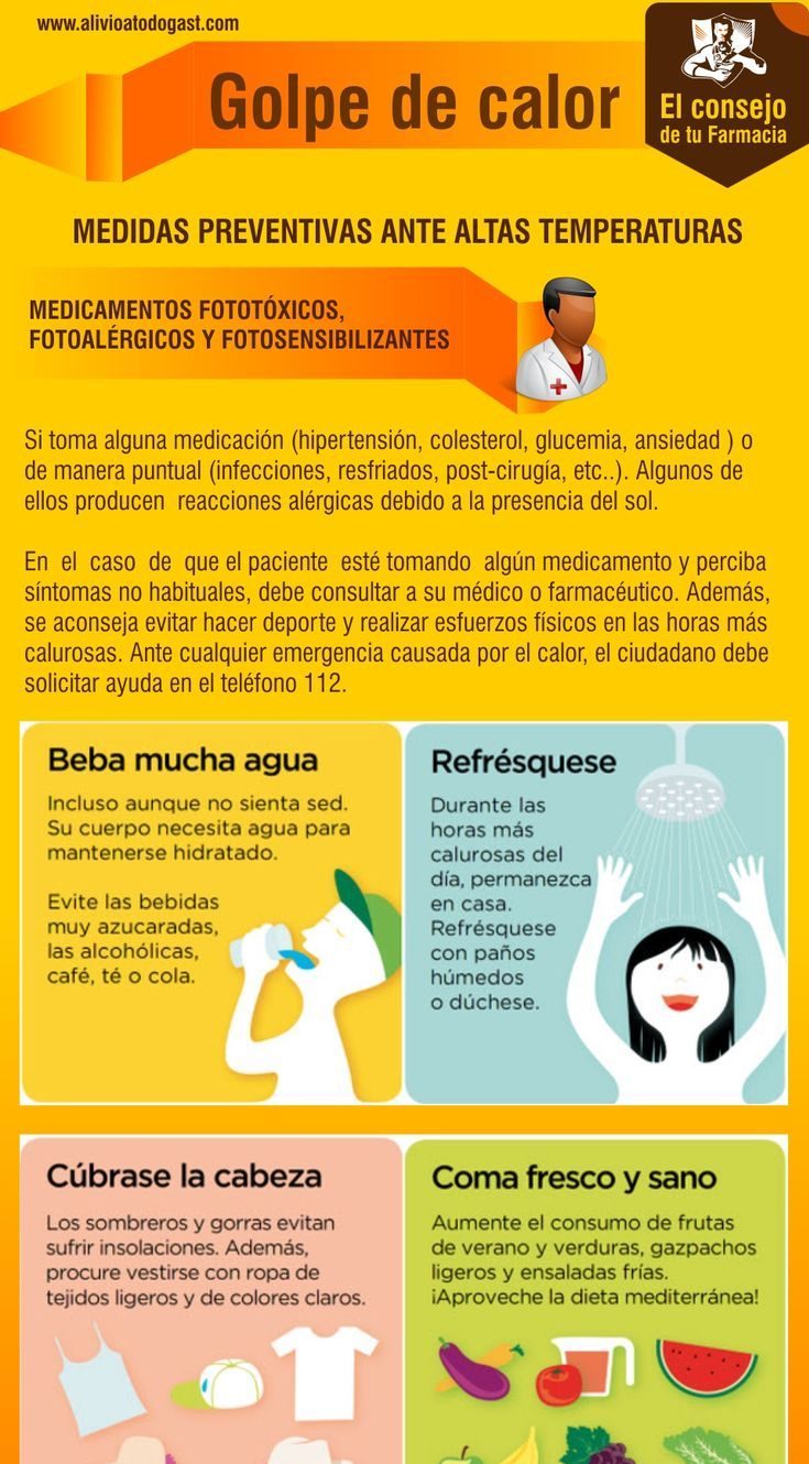 Medidas para prevenir con éxito un golpe de calor Infografías y Remedios