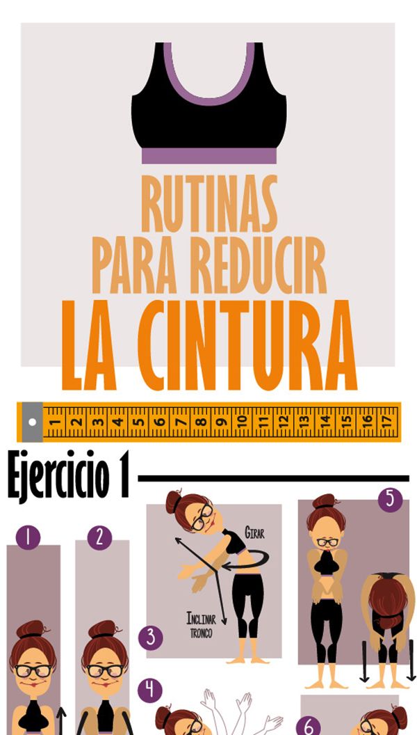 5 Ejercicios Para Reducir La Cintura Facilmente Infografias Y Remedios